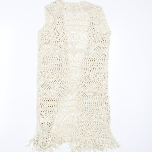 Young Dimension Girls Ivory  Knit Wrap Jumper Size 10-11 Years