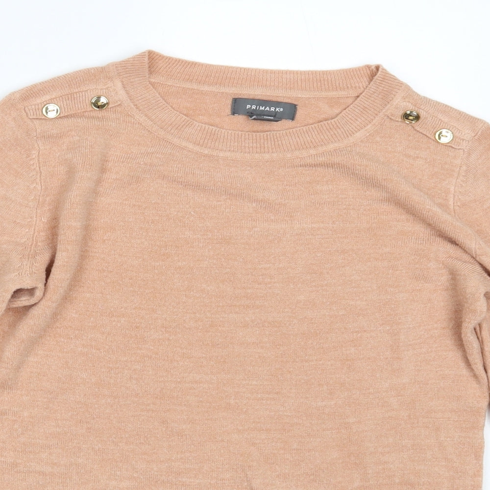 Primark Womens Orange  Knit Pullover Jumper Size 6
