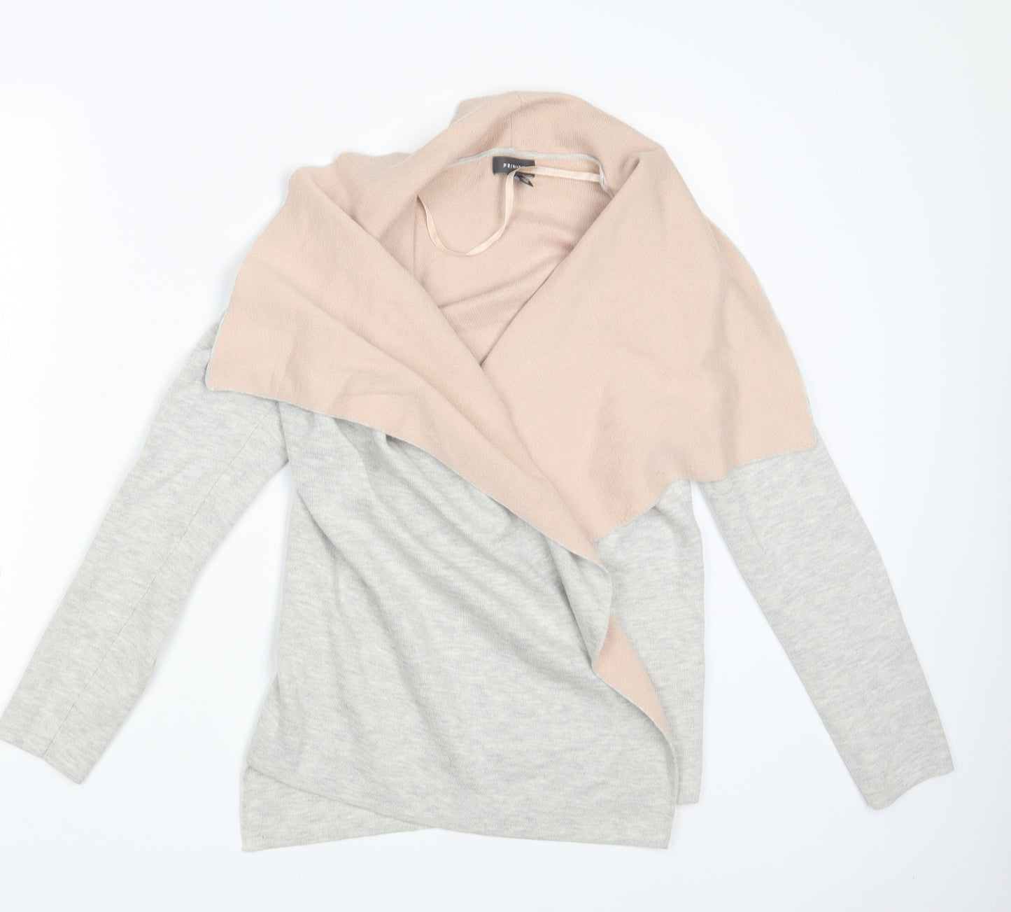 Primark Womens Grey  Knit Wrap Jumper Size 8