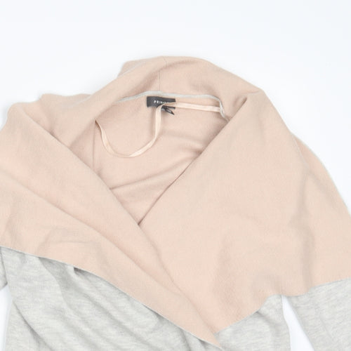 Primark Womens Grey  Knit Wrap Jumper Size 8