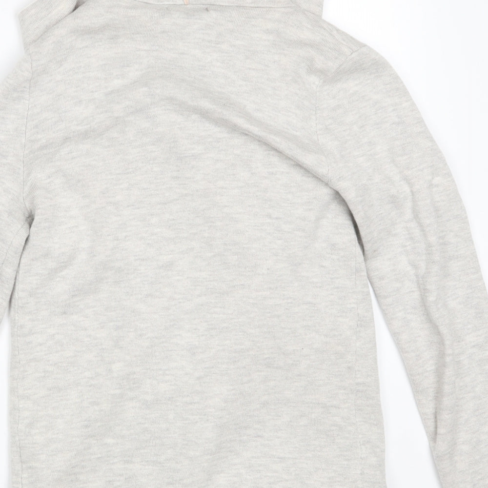 Primark Womens Grey  Knit Wrap Jumper Size 8