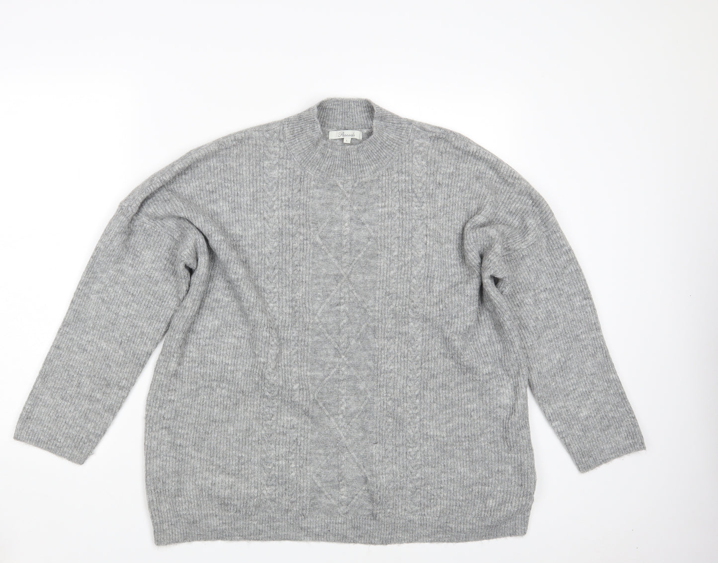Peacocks Womens Grey  Knit Pullover Jumper Size L