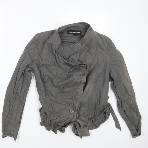 Warehouse Womens Grey   Jacket Coat Size 12