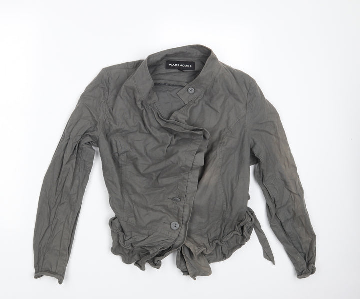 Warehouse Womens Grey Jacket Coat Size 12