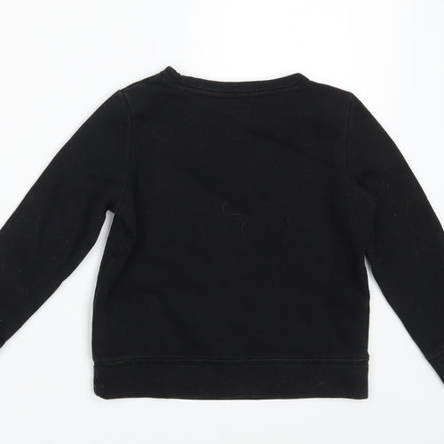 Gap Girls Black   Pullover Sweatshirt Size 6-7 Years