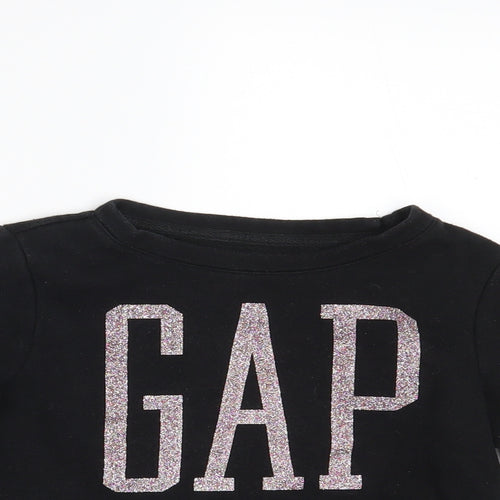 Gap Girls Black   Pullover Sweatshirt Size 6-7 Years