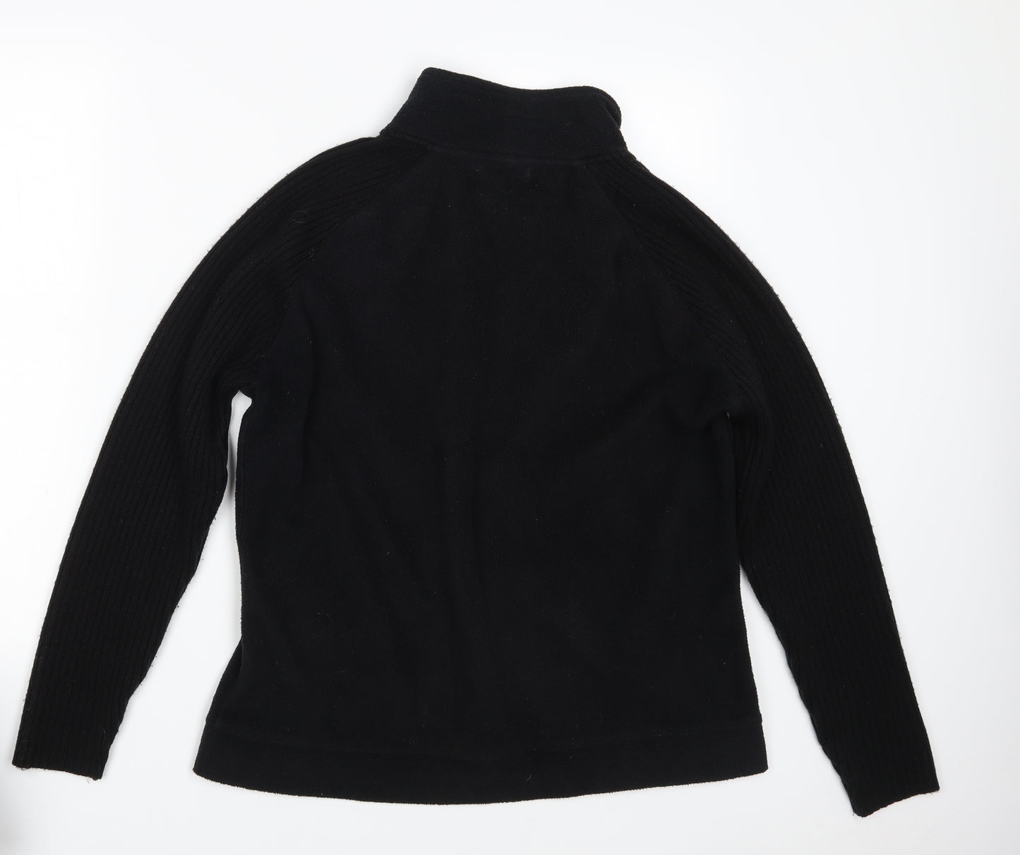 M & Co. Mens Black  Knit Full Zip Jumper Size L