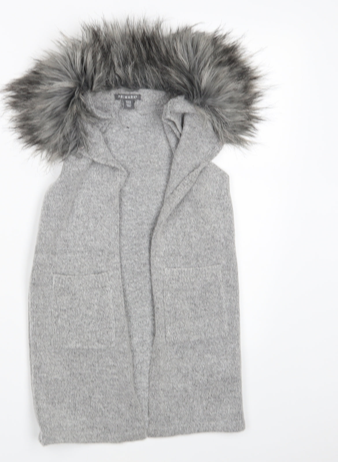 Primark Girls Grey  Knit Wrap Jumper Size 8-9 Years