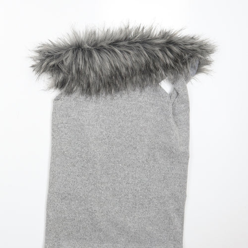 Primark Girls Grey  Knit Wrap Jumper Size 8-9 Years