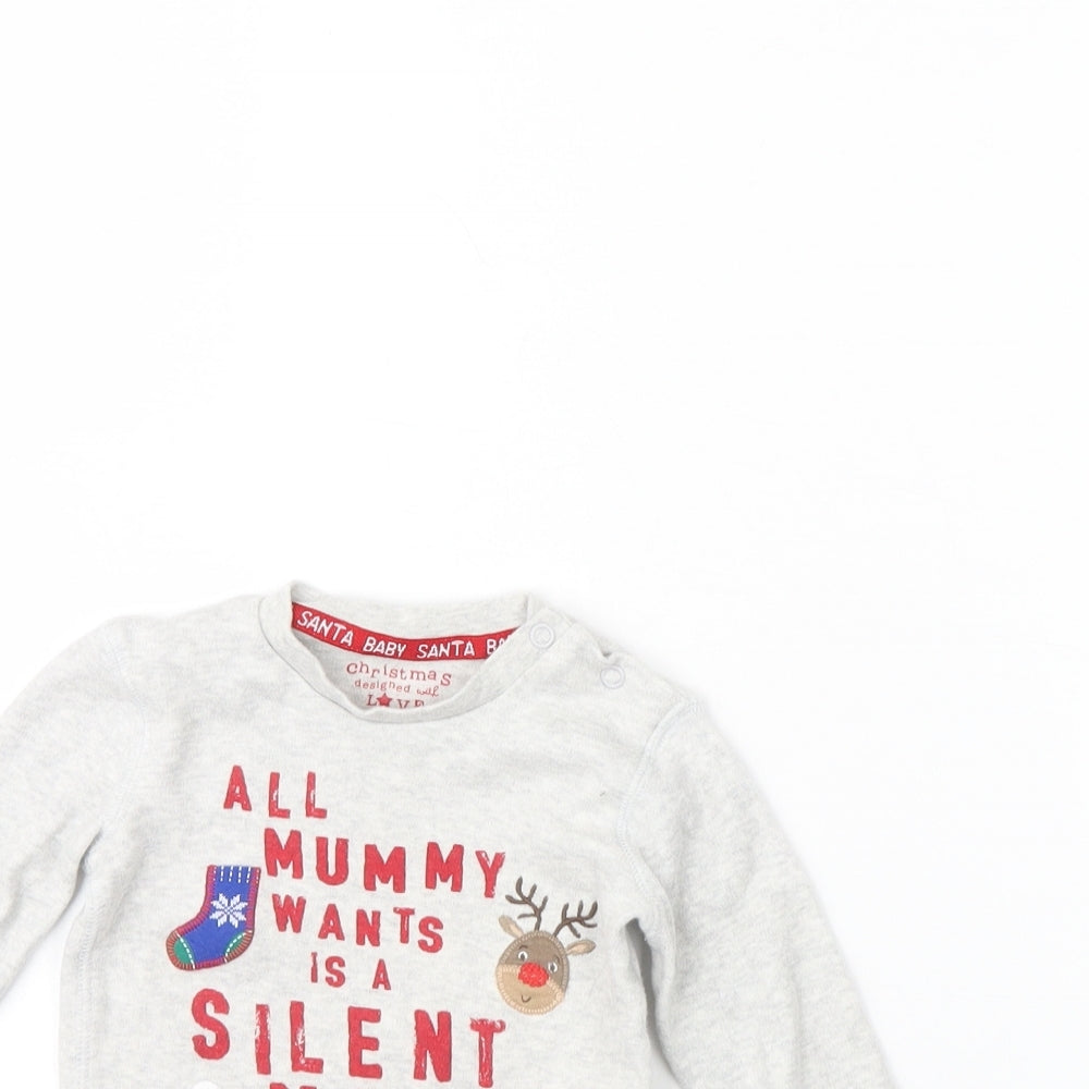 F&F Baby Grey   Babygrow One-Piece Size 9-12 Months