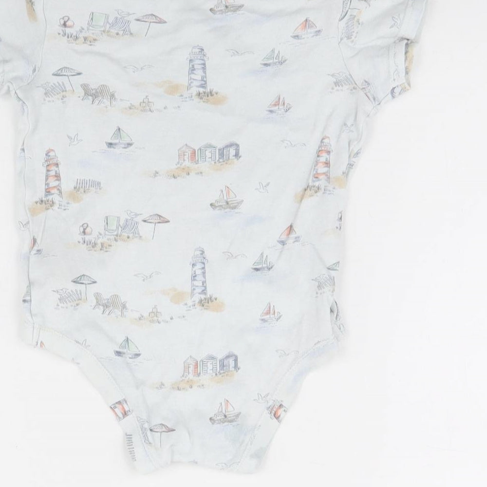 TU Baby Grey Spotted  Babygrow One-Piece Size 12 Months  - beach