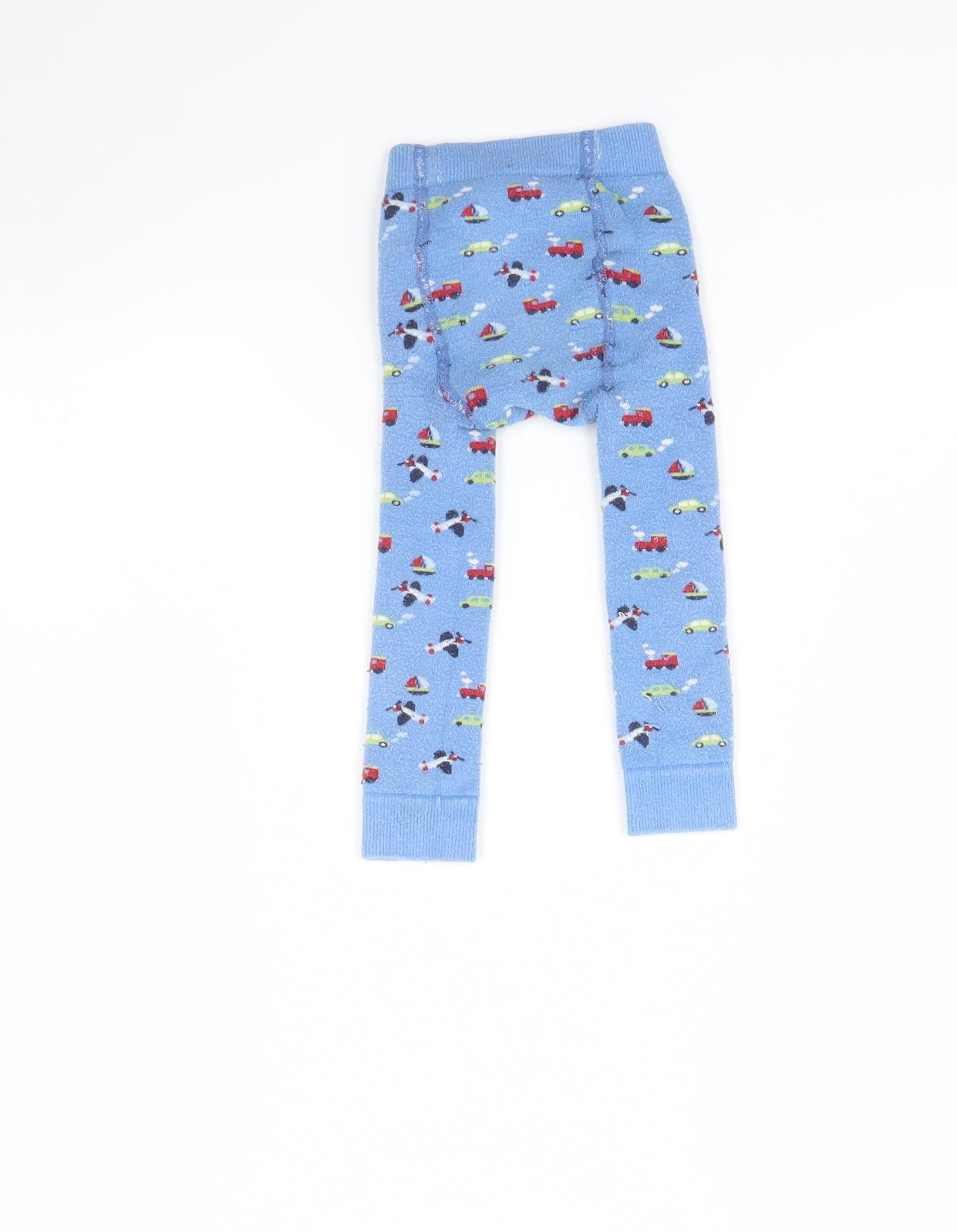 JoJo Maman Bébé Baby Blue Spotted  Capri Trousers Size 12 Months
