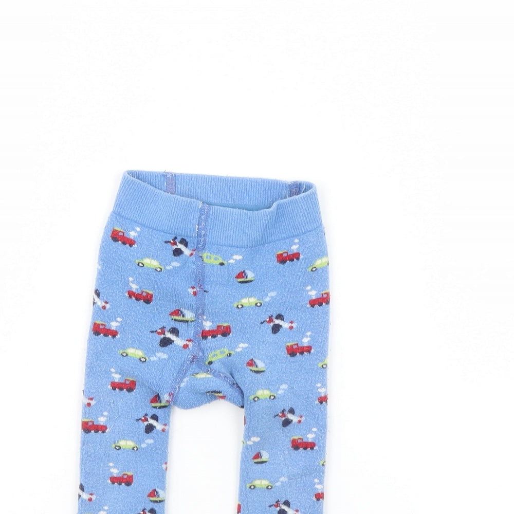 JoJo Maman Bébé Baby Blue Spotted  Capri Trousers Size 12 Months