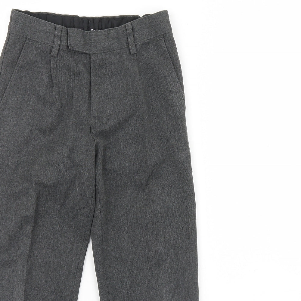 M&s Boys Grey   Dress Pants Trousers Size 7 Years - school