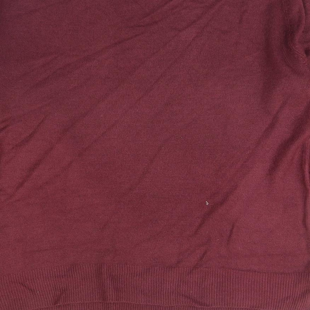 M&s Womens Red   Pullover Jumper Size 16