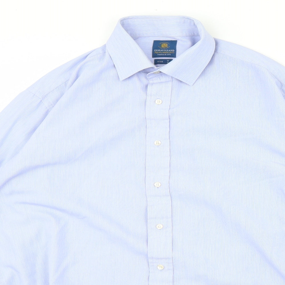Dehavilland Mens Blue    Dress Shirt Size 16