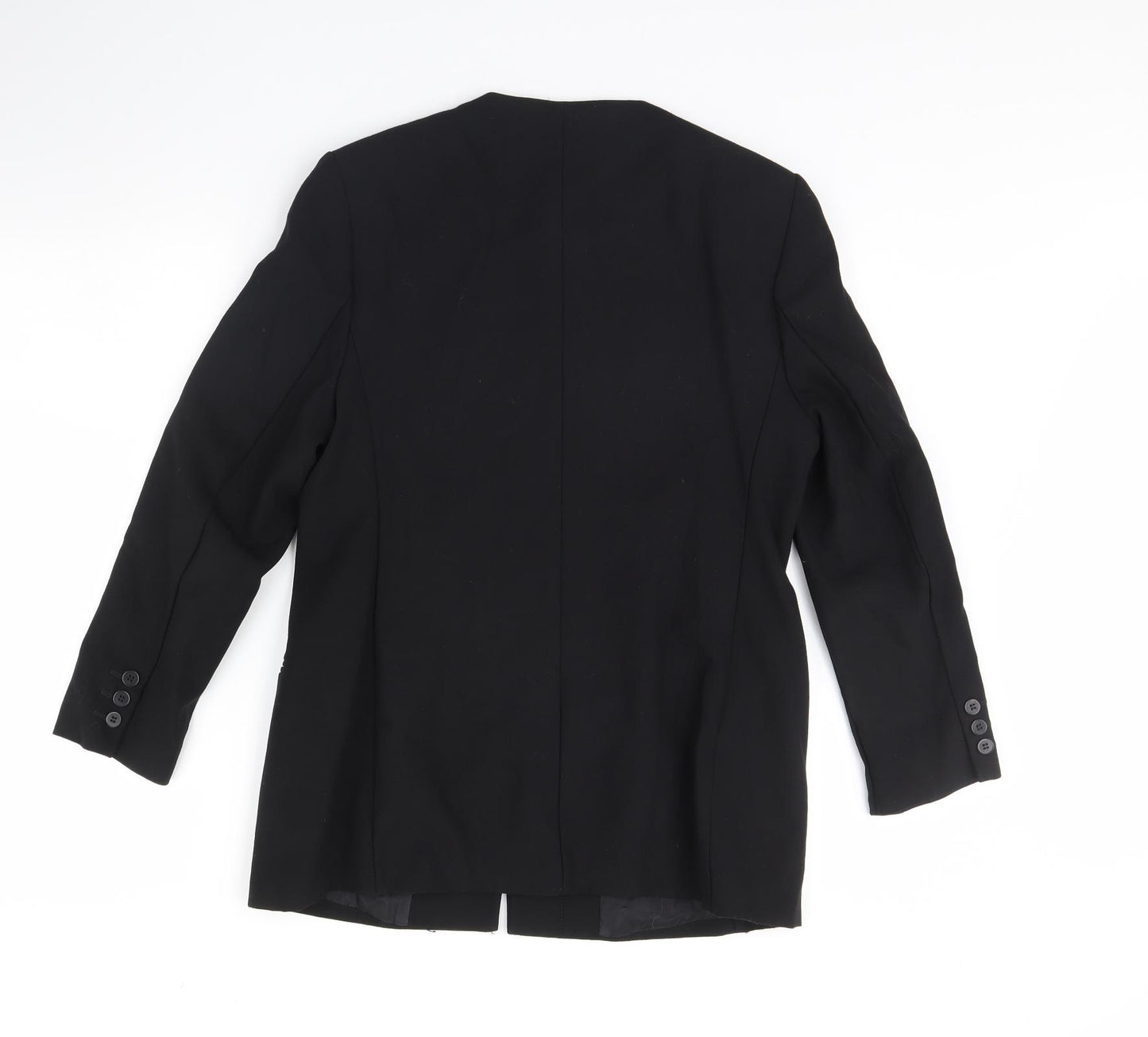 M&s Womens Black   Jacket Blazer Size 12  - Shoulder Pads