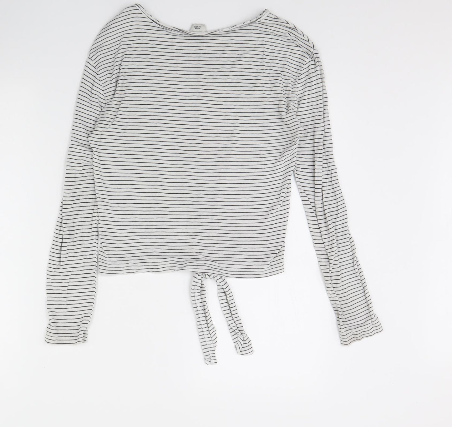 River Island Womens White Striped  Pullover Jumper Size 10