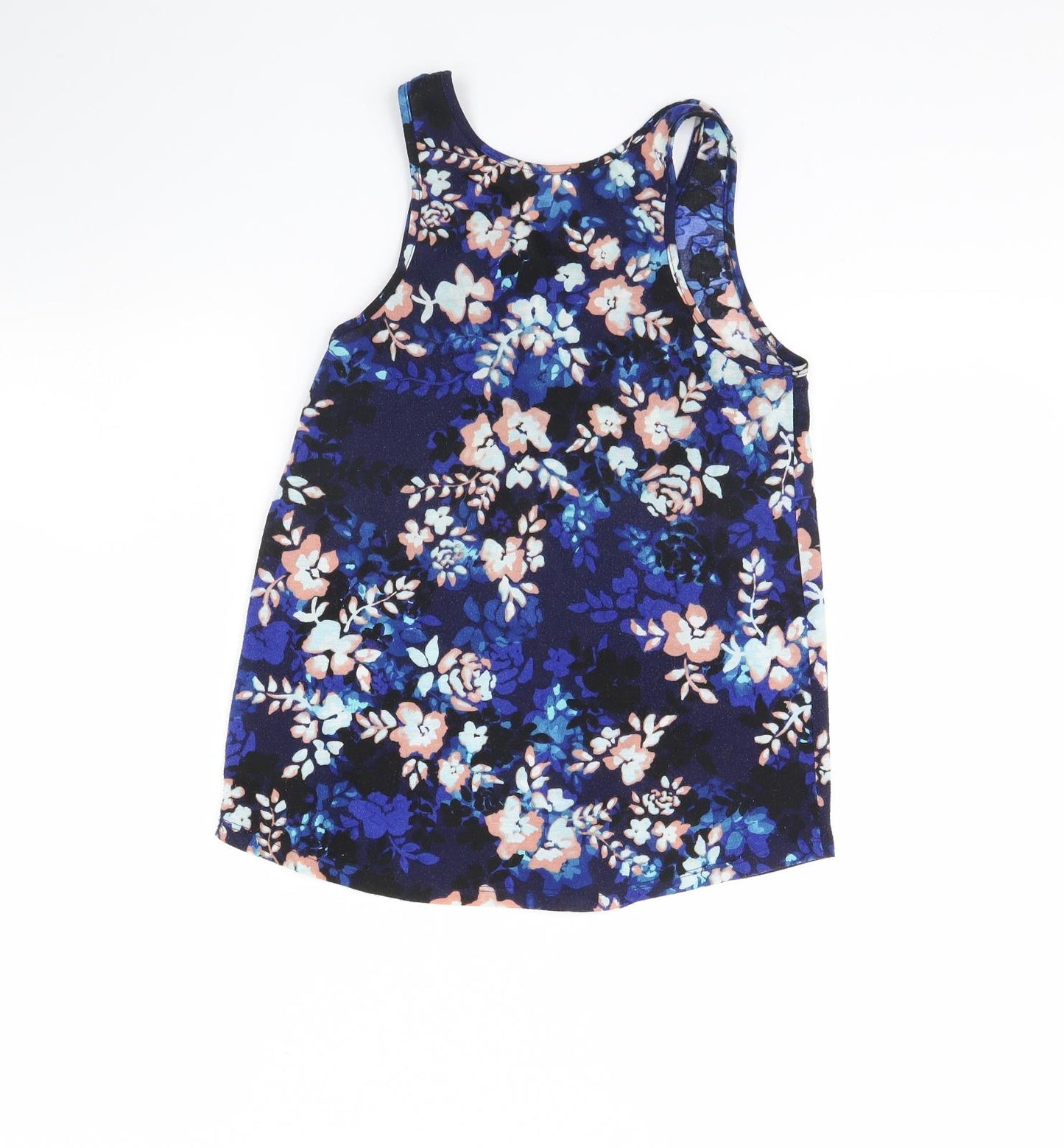 Atmosphere Womens Blue Floral  Basic Tank Size 6