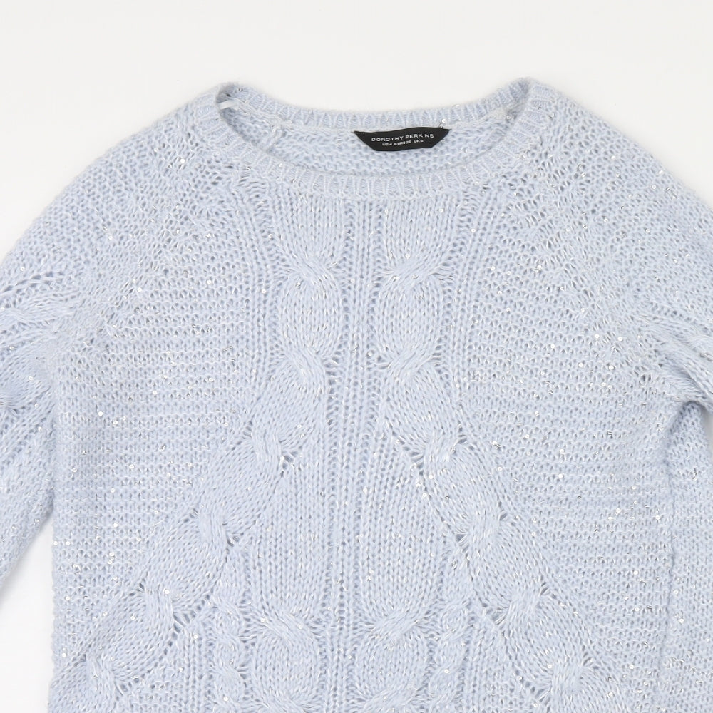 Dorothy Perkins Womens Blue   Pullover Jumper Size 8