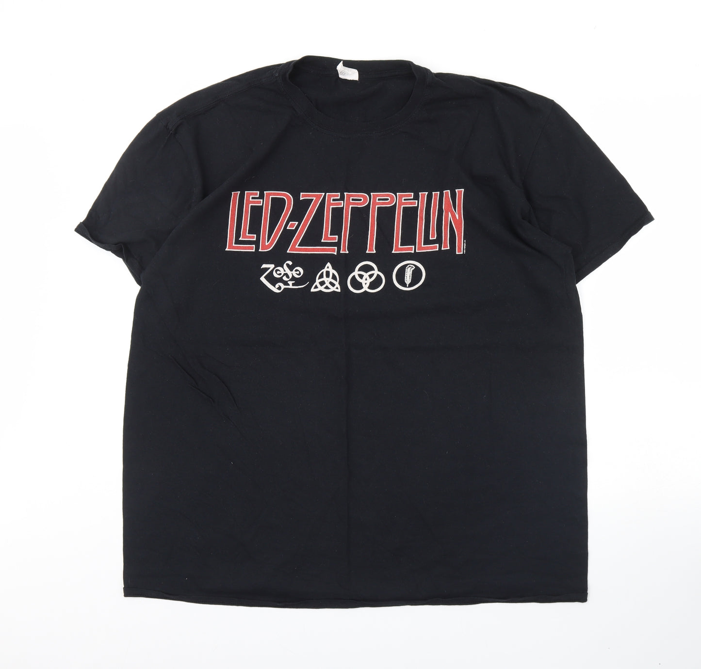 Gildan Mens Black    T-Shirt Size 2XL  - Led Zeppelin