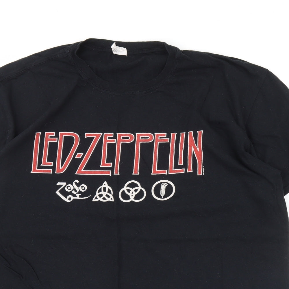 Gildan Mens Black    T-Shirt Size 2XL  - Led Zeppelin
