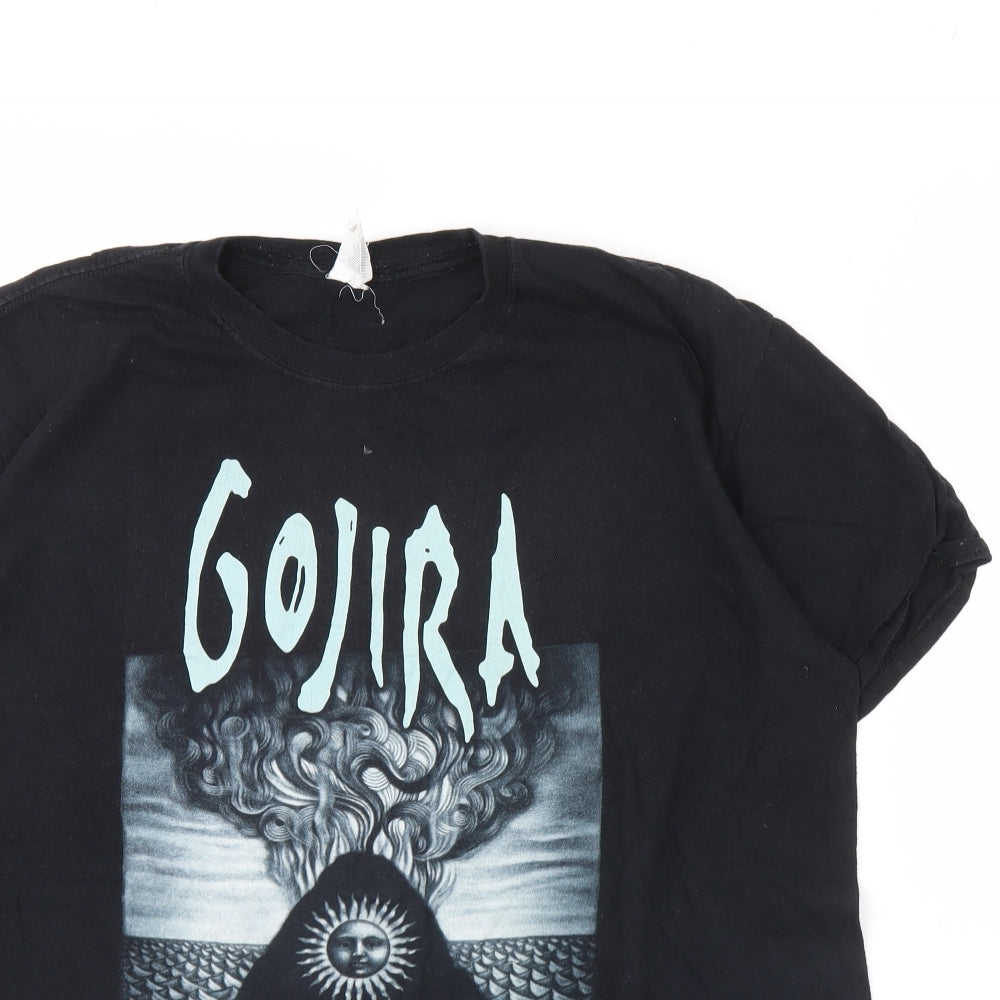 Gildan  Mens Black    T-Shirt Size XL