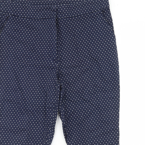 Debenhams Womens Blue Polka Dot  Cropped Trousers Size 18 L21 in