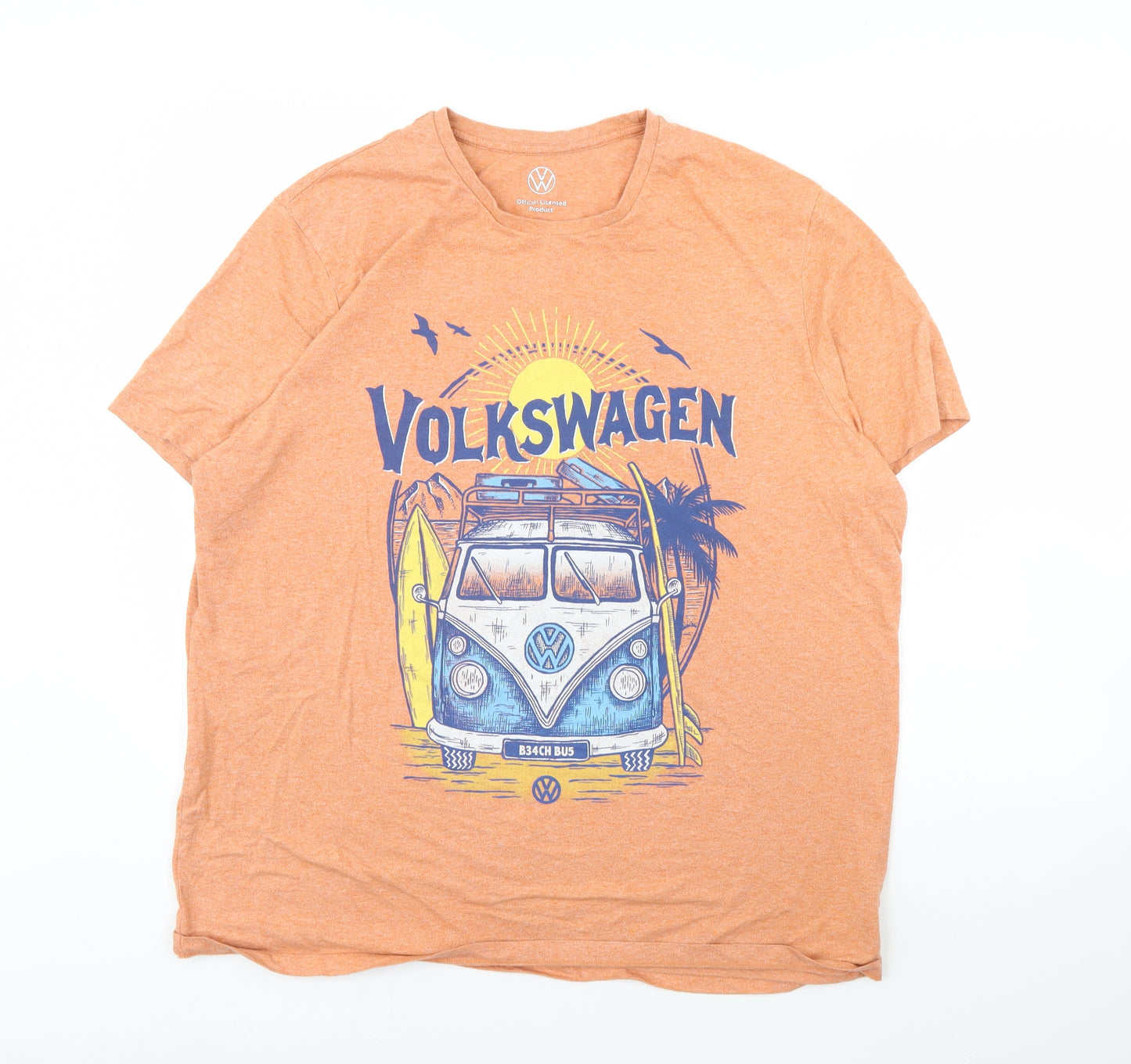 F&F Mens Orange    T-Shirt Size 2XL  - Volkswagen