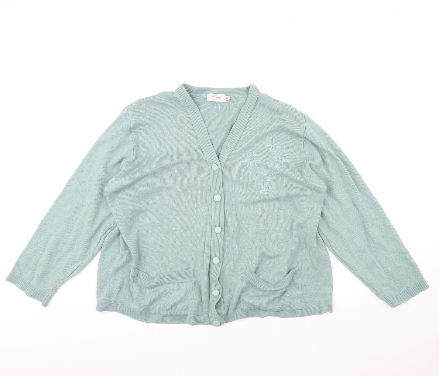 Cae Womens Green   Cardigan Jumper Size XL