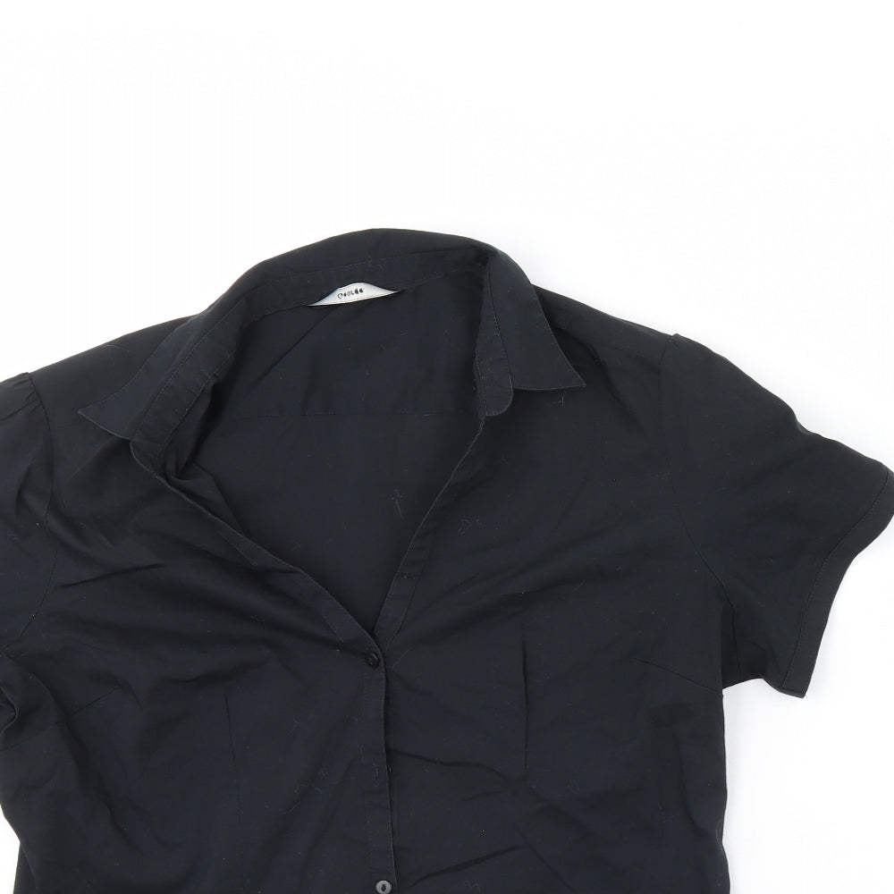George Womens Black   Basic Button-Up Size 12