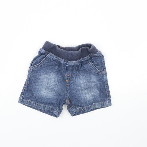 Mothercare Baby Blue  Denim Cropped Trousers Size 9 Months