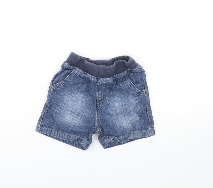 Mothercare Baby Blue Denim Cropped Trousers Size 9 Months