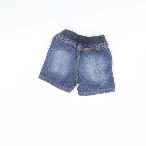 Mothercare Baby Blue  Denim Cropped Trousers Size 9 Months