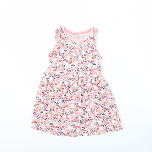 I love girlswear Girls Pink Floral  Fit & Flare  Size 4 Years