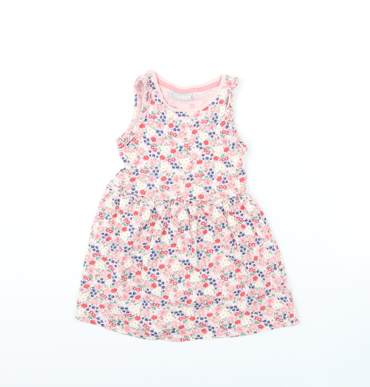 I love girlswear Girls Pink Floral  Fit & Flare  Size 4 Years