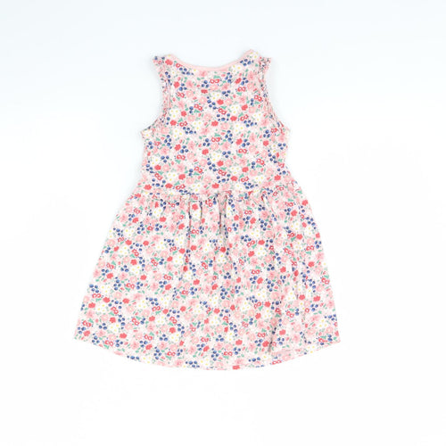 I love girlswear Girls Pink Floral  Fit & Flare  Size 4 Years