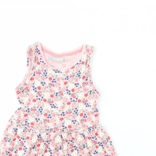 I love girlswear Girls Pink Floral  Fit & Flare  Size 4 Years
