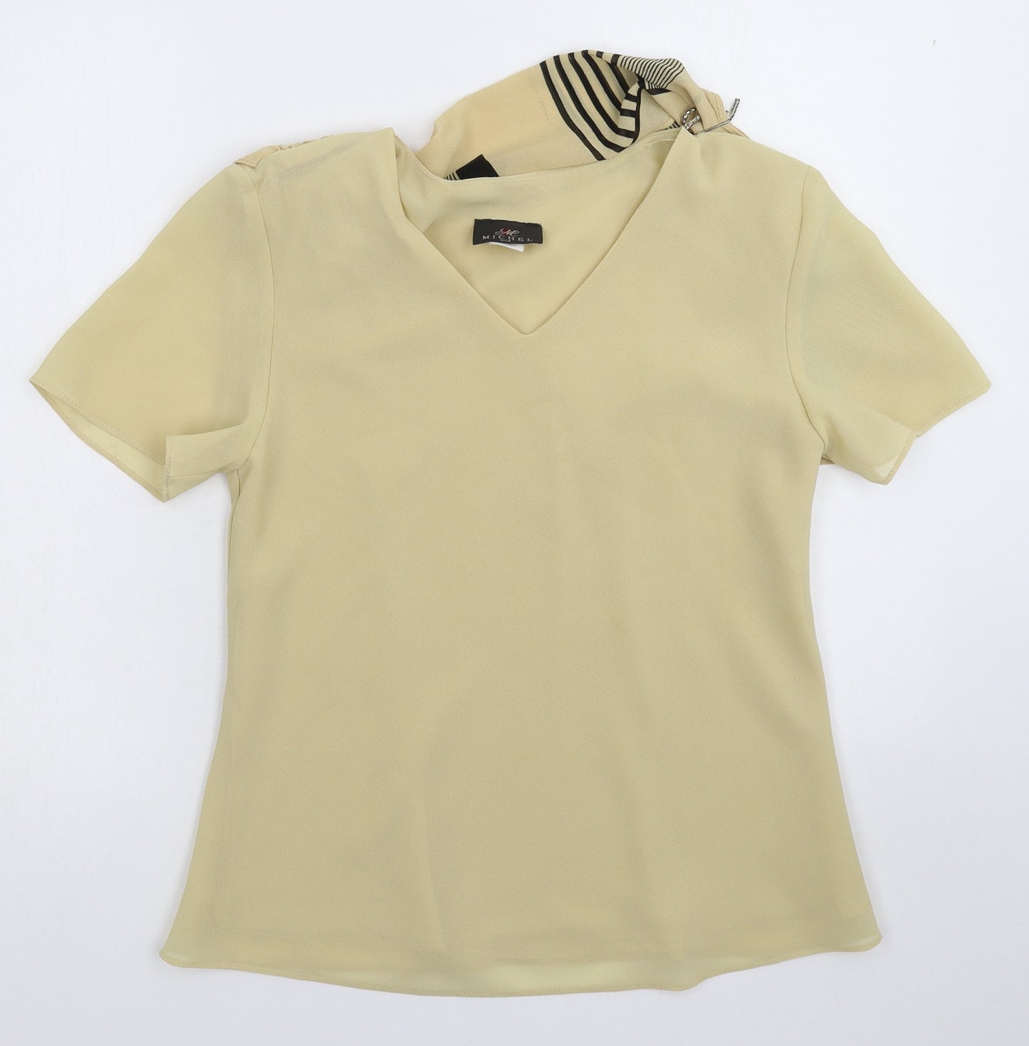 Michel Womens Beige   Basic Blouse Size M