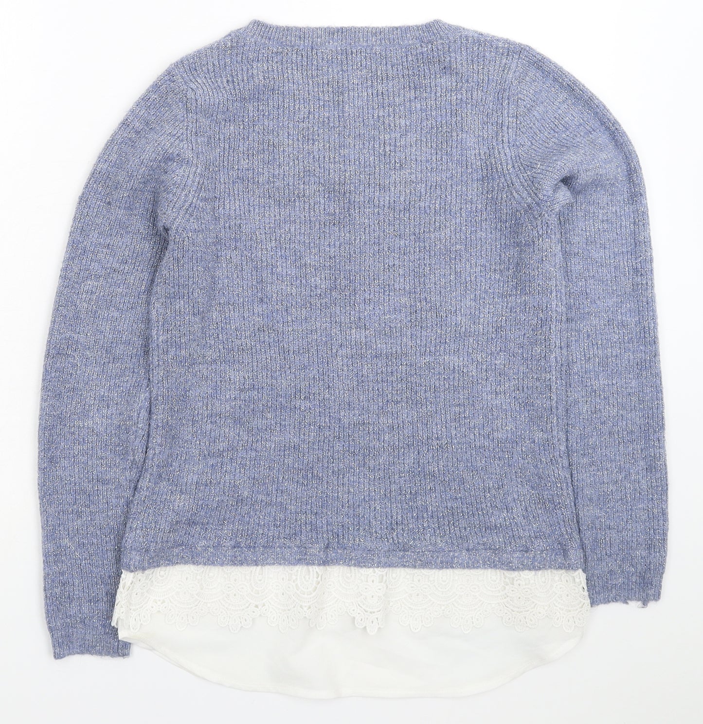 George Womens Blue  Knit Pullover Jumper Size 8