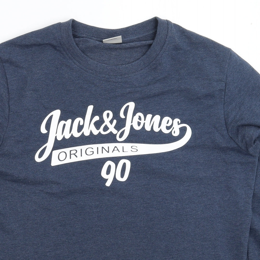 JACK & JONES Mens Blue   Pullover Sweatshirt Size M