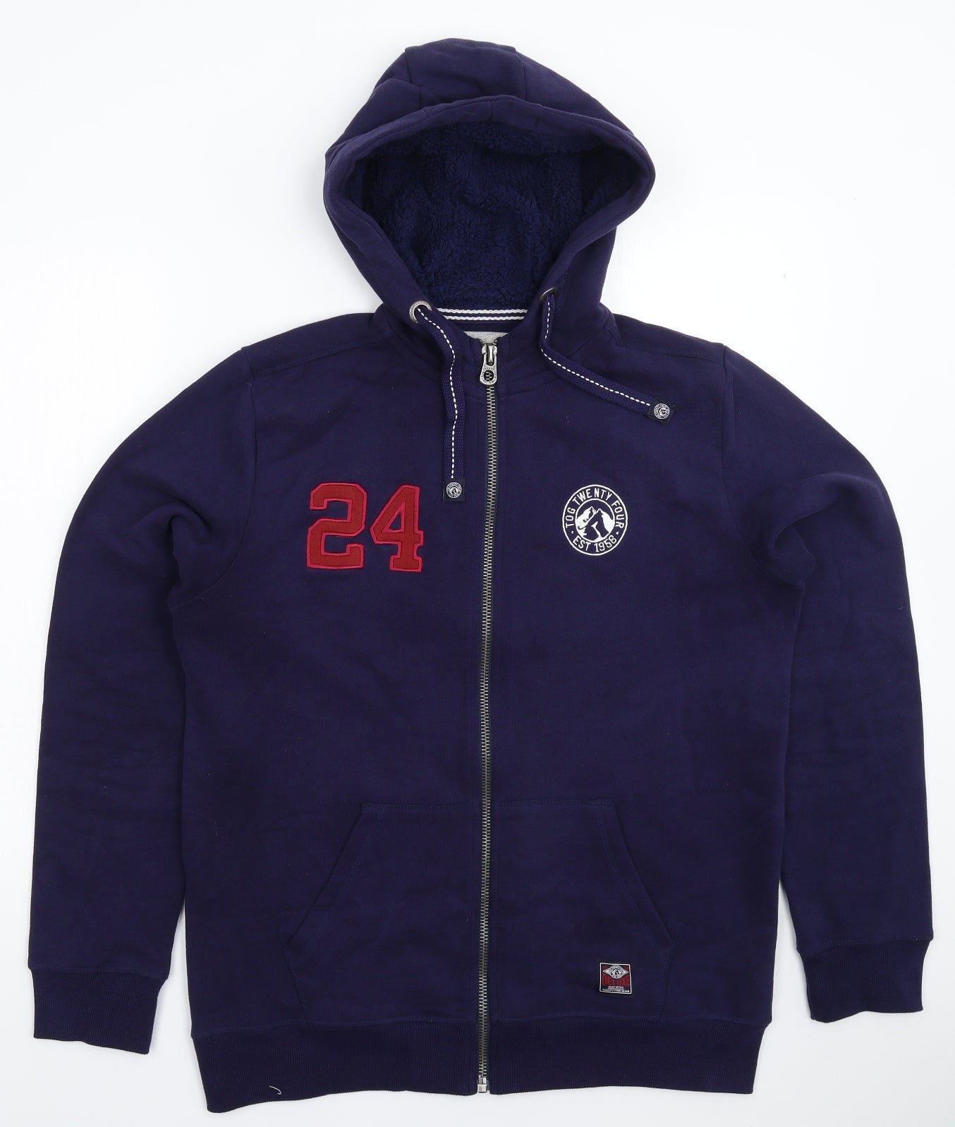 TOG 24 Mens Blue   Full Zip Hoodie Size M