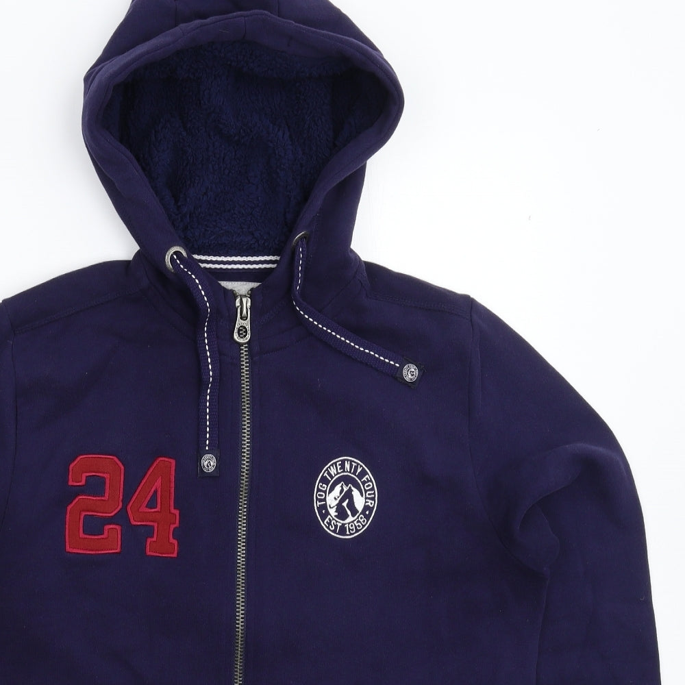 TOG 24 Mens Blue   Full Zip Hoodie Size M