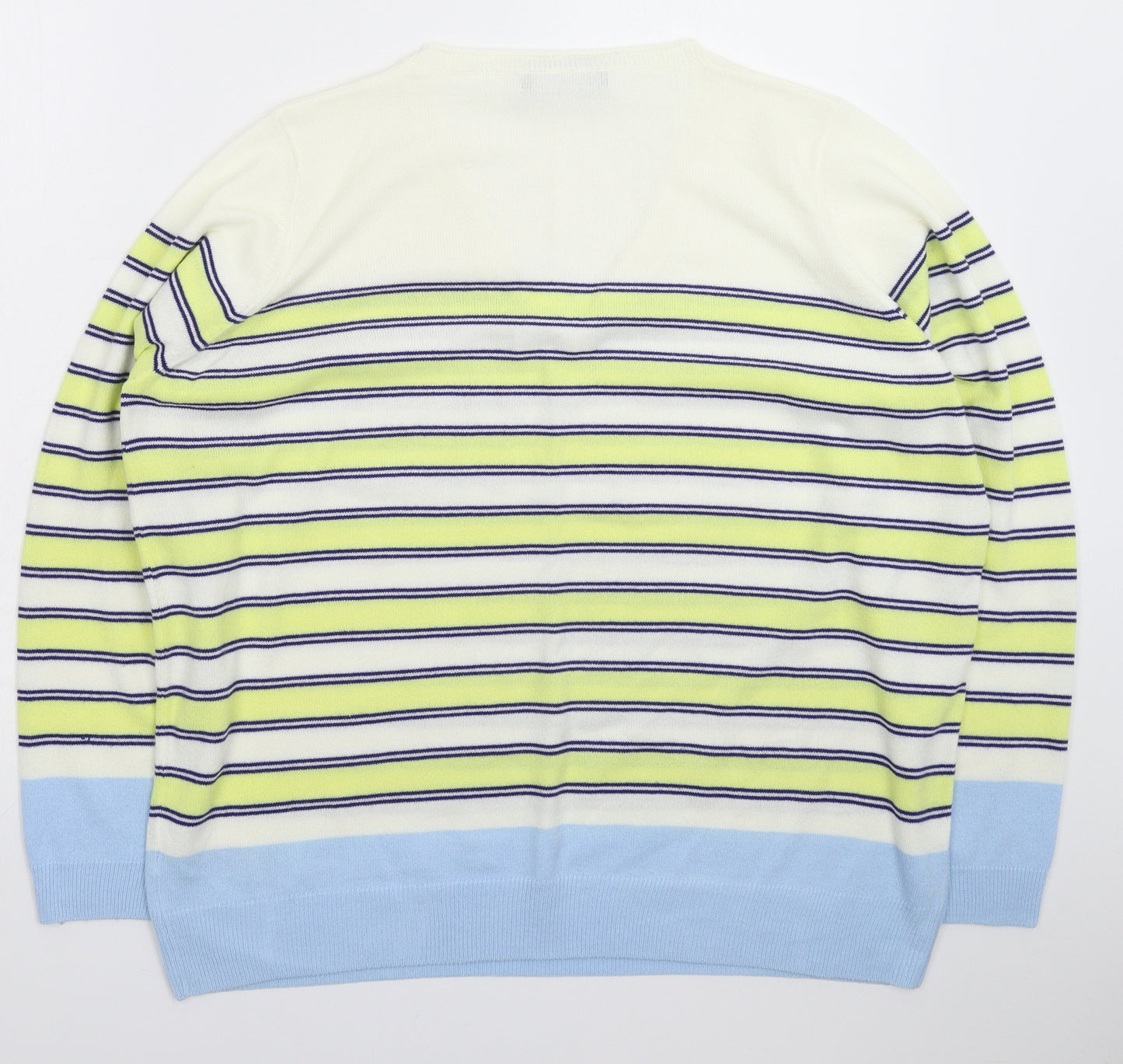 Marks and Spencer Womens Multicoloured Striped Knit Pullover Jumper Size 22
