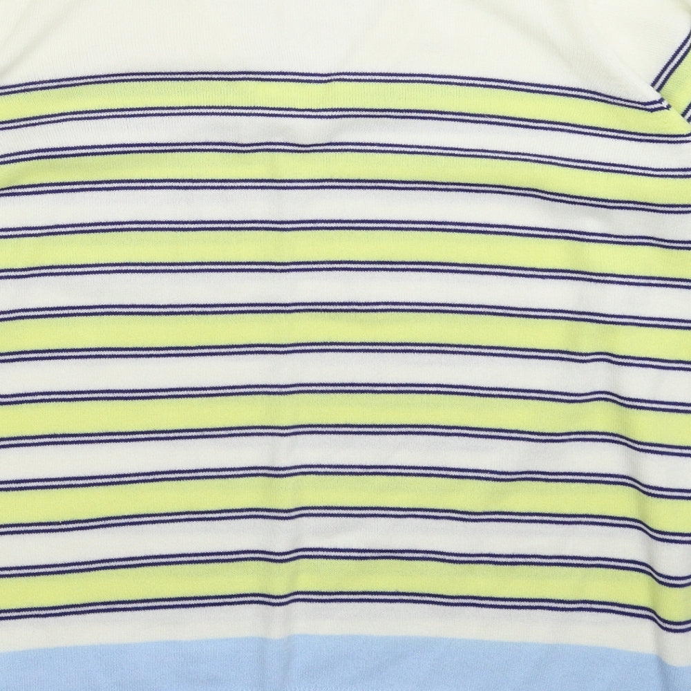 Marks and Spencer Womens Multicoloured Striped Knit Pullover Jumper Size 22