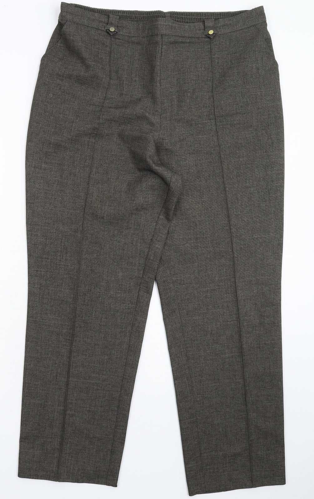 Marks and Spencer Womens Grey   Trousers  Size 16 L25 in