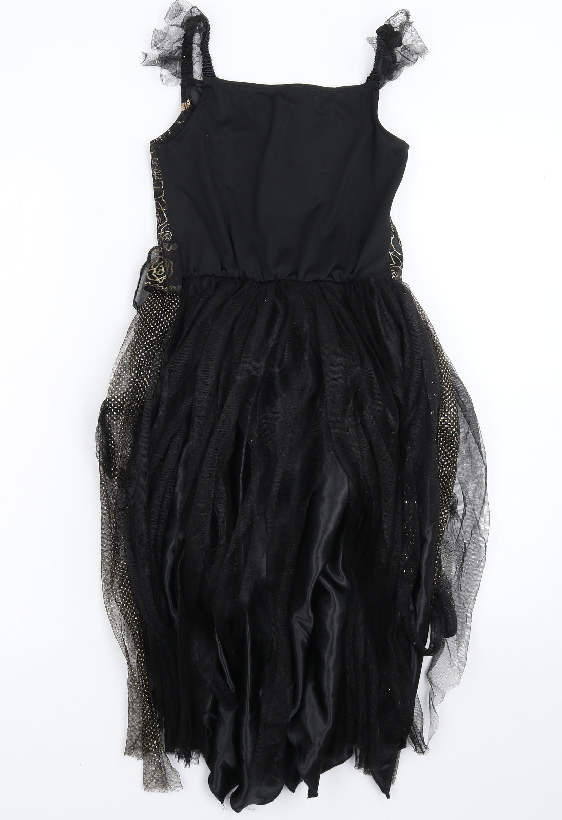 TU Girls Black Floral  Tutu Dress  Size 7-8 Years