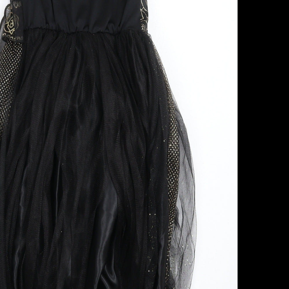 TU Girls Black Floral  Tutu Dress  Size 7-8 Years
