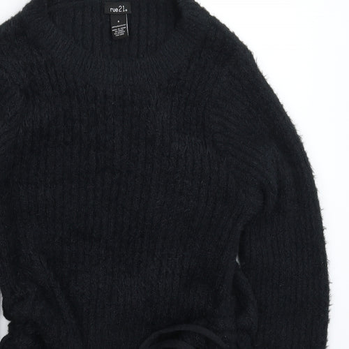 rue21 Womens Black  Knit Pullover Jumper Size S