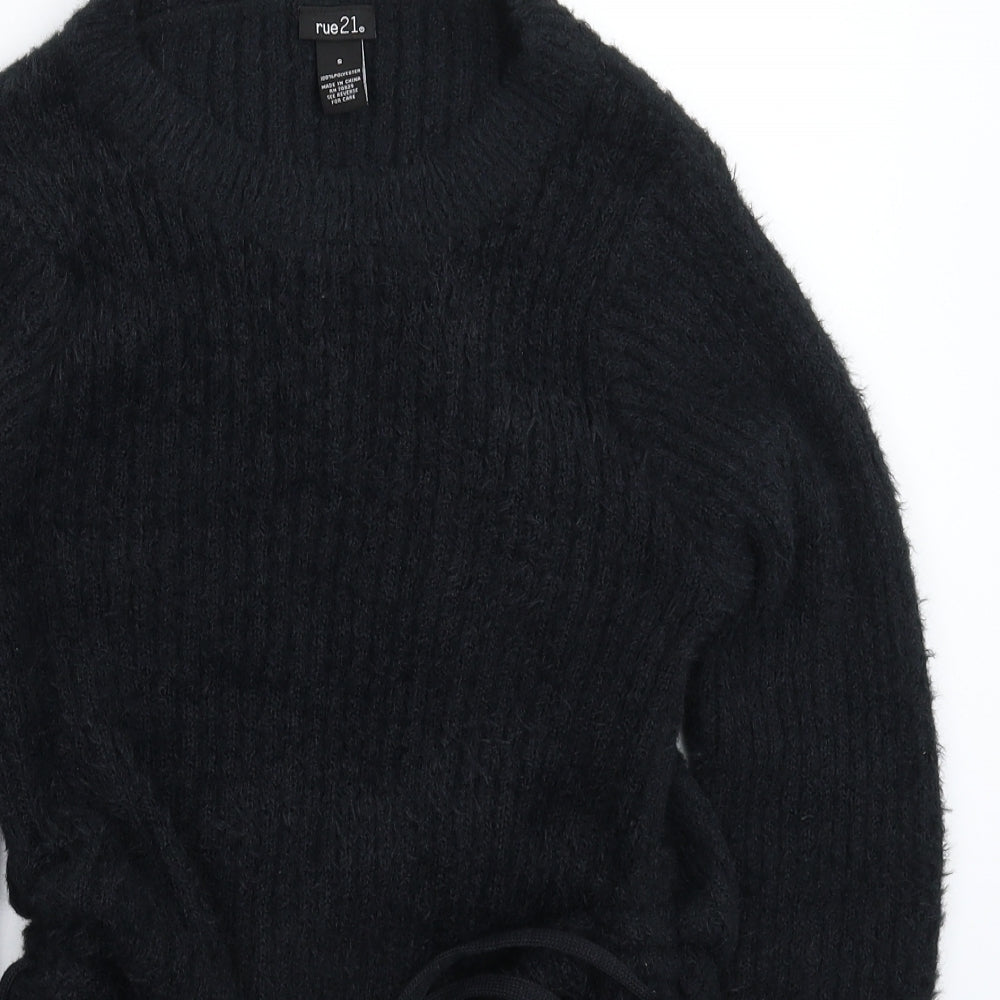 rue21 Womens Black  Knit Pullover Jumper Size S